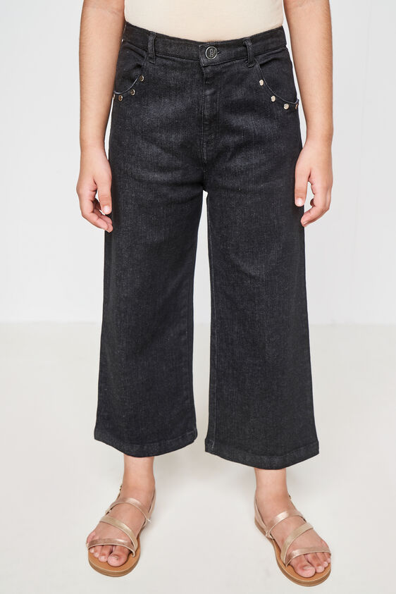 Blue Solid Straight Bottom, Black, image 1